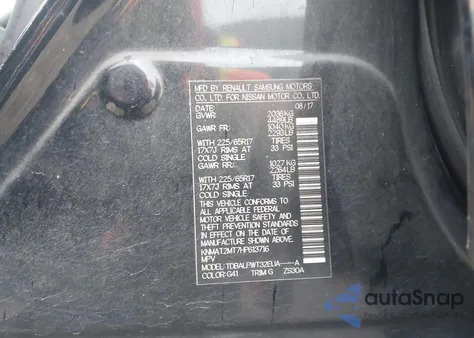 2017 Nissan Rogue S z USA, uszkodzony, nr VIN KNMAT2MT7HP613716